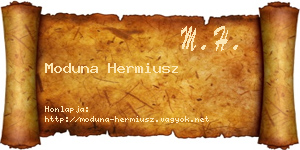 Moduna Hermiusz névjegykártya